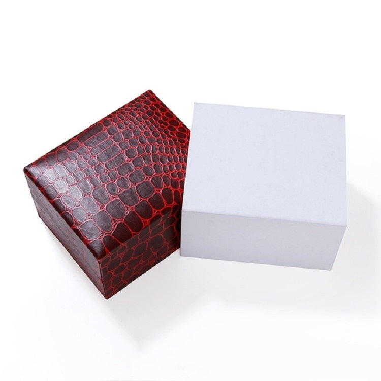 6 PCS PU+ Crocodile Texture Clamshell Watch Box Bracelet Box Packaging Box Jewelry Gift Box