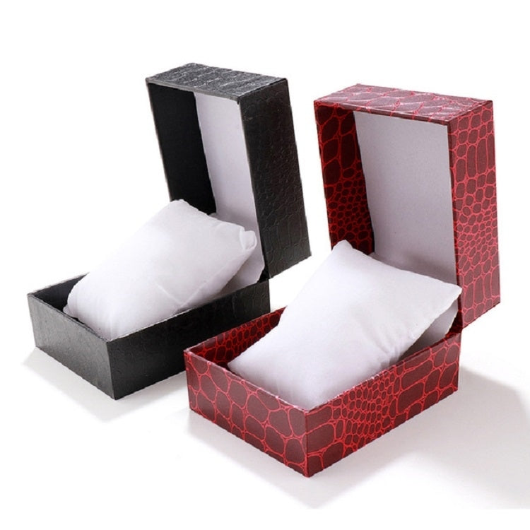 6 PCS PU+ Crocodile Texture Clamshell Watch Box Bracelet Box Packaging Box Jewelry Gift Box