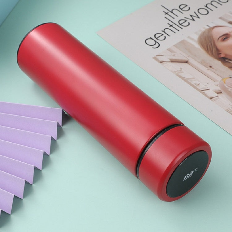 Smart Temperature Display 304 Stainless Steel Vacuum Flask Creative Business Cup For Male And Female Students, Style:Large-screen