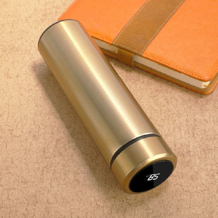 Smart Temperature Display 304 Stainless Steel Vacuum Flask Creative Business Cup For Male And Female Students, Style:Large-screen