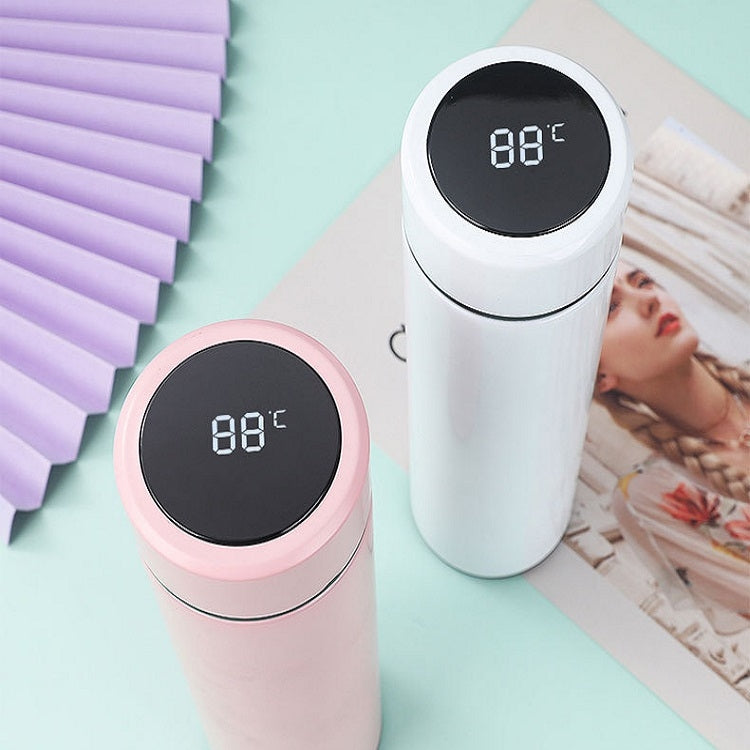 Smart Temperature Display 304 Stainless Steel Vacuum Flask Creative Business Cup For Male And Female Students, Style:Large-screen