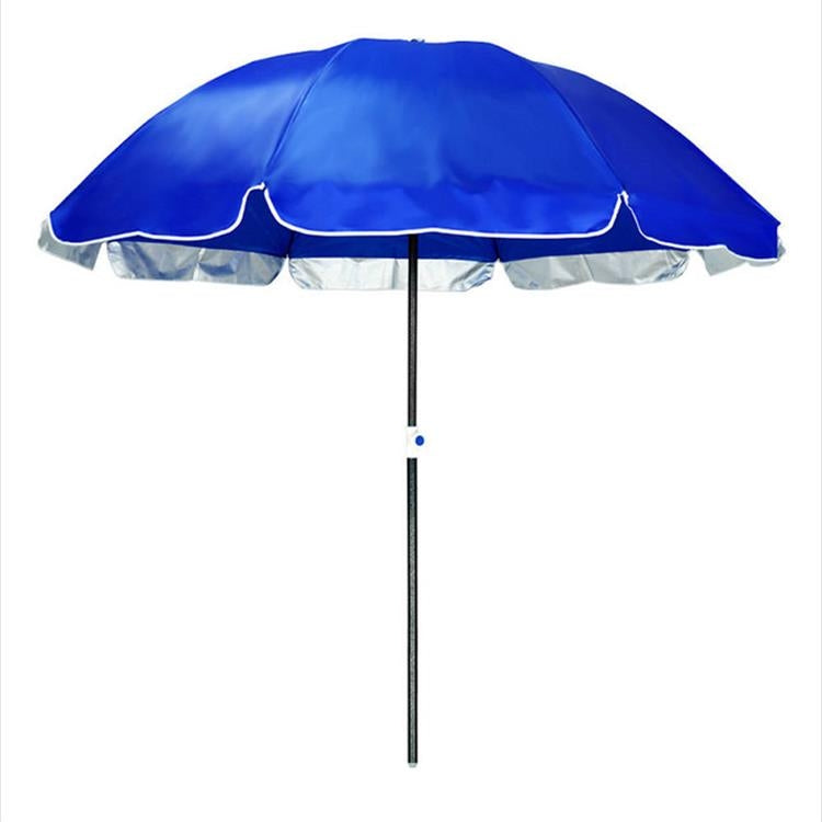 Outdoor Large Double-layer Sun Umbrella Shade And Sun Protection Stalls In The Wild, Style:2.0m sapphire blue