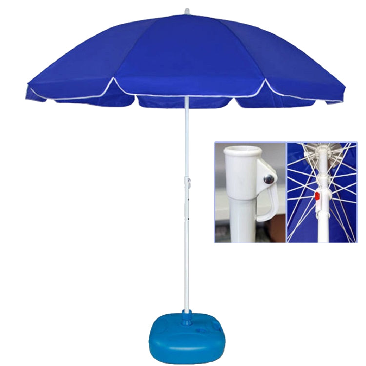 Outdoor Large Double-layer Sun Umbrella Shade And Sun Protection Stalls In The Wild, Style:2.0m sapphire blue