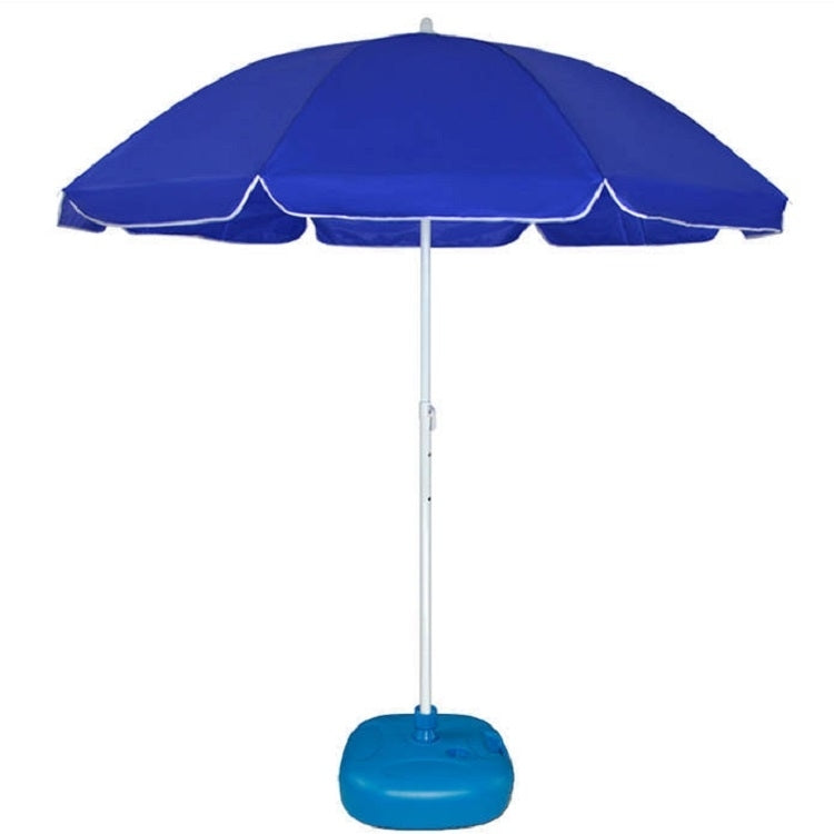 Outdoor Large Double-layer Sun Umbrella Shade And Sun Protection Stalls In The Wild, Style:2.4m sapphire blue