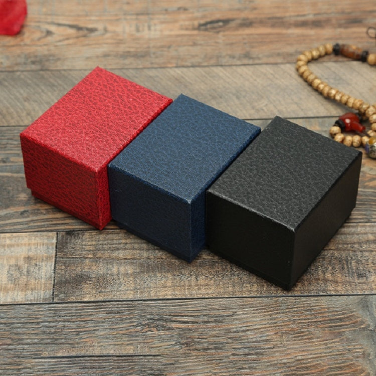 8 PCS Litchi Texture Watch Box Jewelry Gift Box Earring Necklace Jewelry Watch Packaging Box, Color:Red