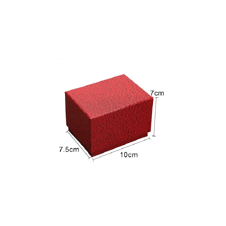 8 PCS Litchi Texture Watch Box Jewelry Gift Box Earring Necklace Jewelry Watch Packaging Box, Color:Red