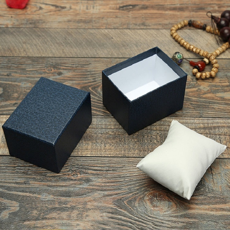 8 PCS Litchi Texture Watch Box Jewelry Gift Box Earring Necklace Jewelry Watch Packaging Box, Color:Blue
