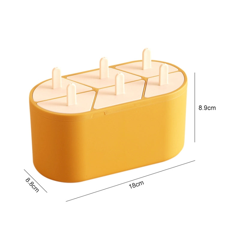 2 PCS Popsicle Ice Cream Mould Creative Home-made Ice Mold With Six Grid Silicone Ice Cubes