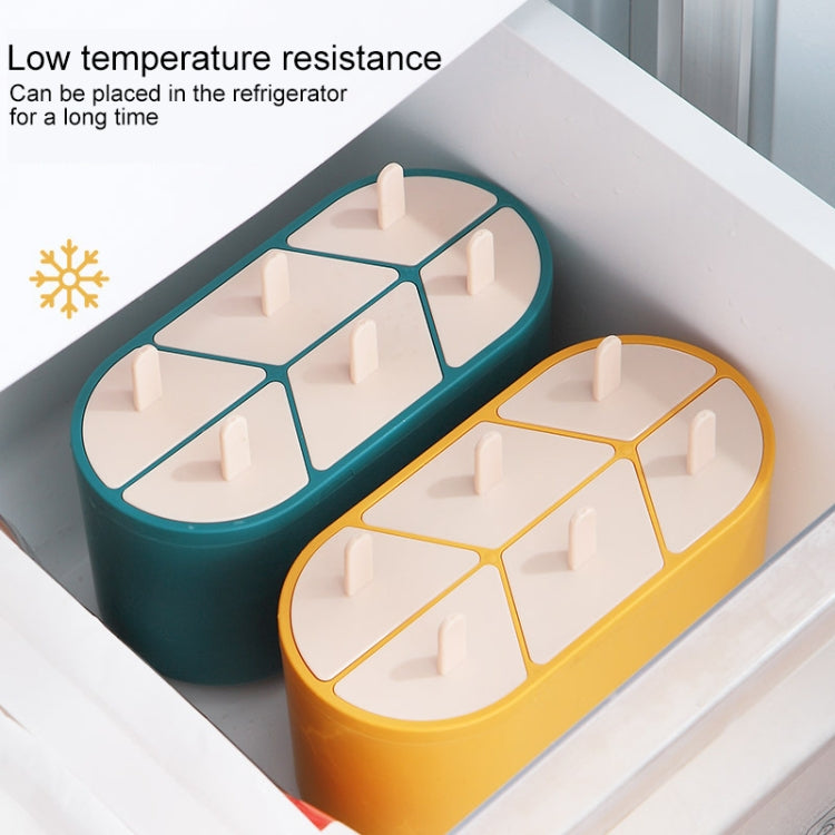 2 PCS Popsicle Ice Cream Mould Creative Home-made Ice Mold With Six Grid Silicone Ice Cubes
