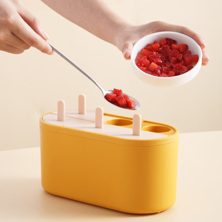 2 PCS Popsicle Ice Cream Mould Creative Home-made Ice Mold With Six Grid Silicone Ice Cubes