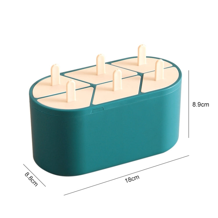 2 PCS Popsicle Ice Cream Mould Creative Home-made Ice Mold With Six Grid Silicone Ice Cubes