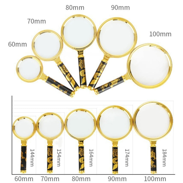 2pcs Elderly Reading Books Handheld Magnifier, Diameter:70mm