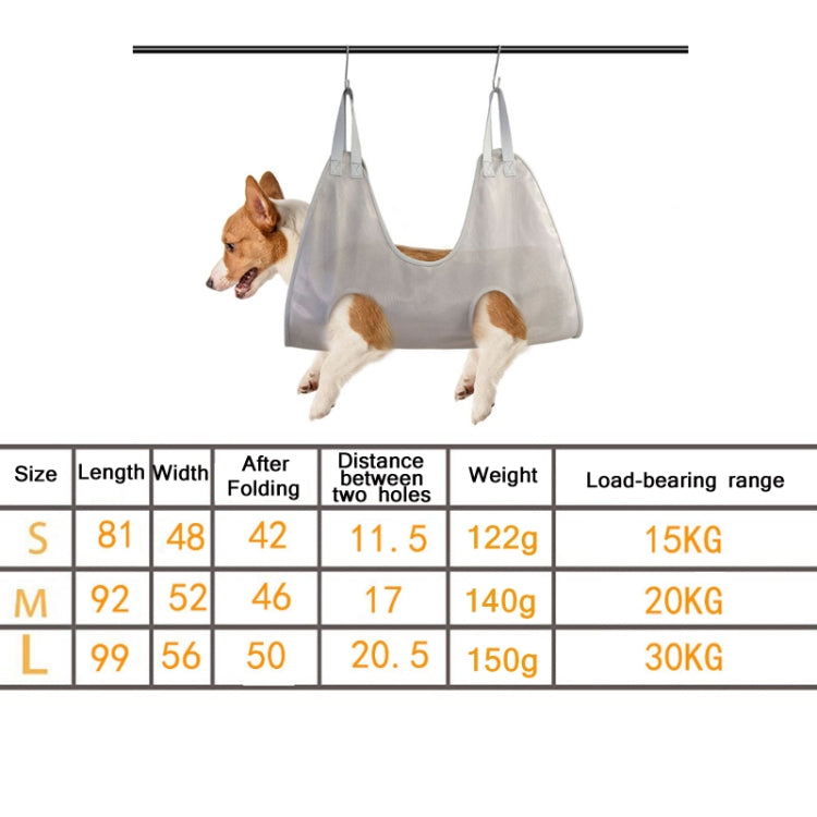 Small & Medium Pet Grooming Polyester Hanging Hammock With Trimming Tool, Size:L