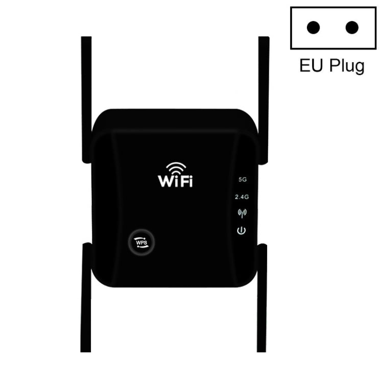 KP1200 1200Mbps Dual Band 5G WIFI Amplifier Wireless Signal Repeater, Specification:EU Plug