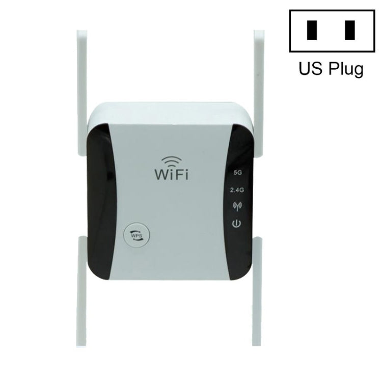 KP1200 1200Mbps Dual Band 5G WIFI Amplifier Wireless Signal Repeater, Specification:US Plug
