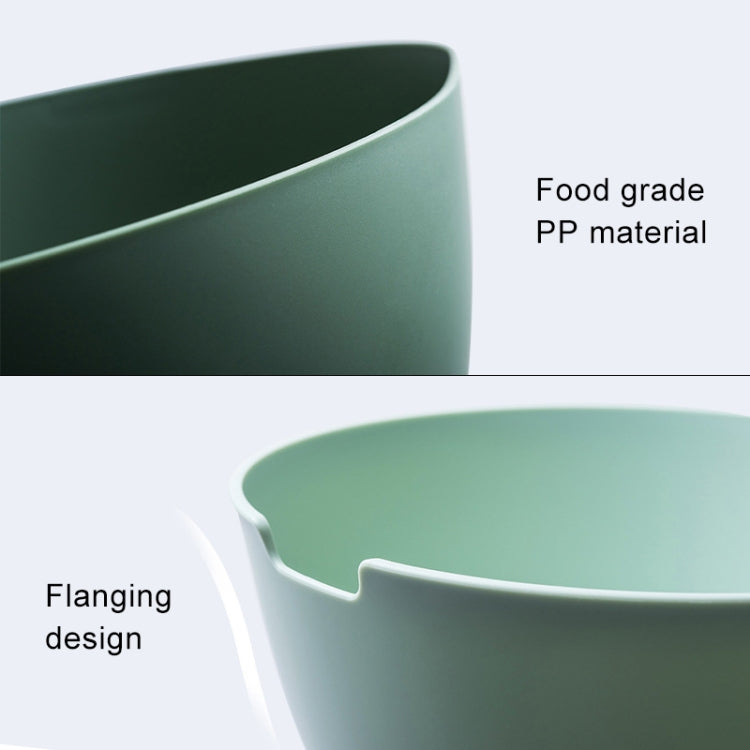 Kitchen Rice Pan Double-dish Vegetable Drain Basket Plastic Fruit Basket, Color:U Shape Light Green