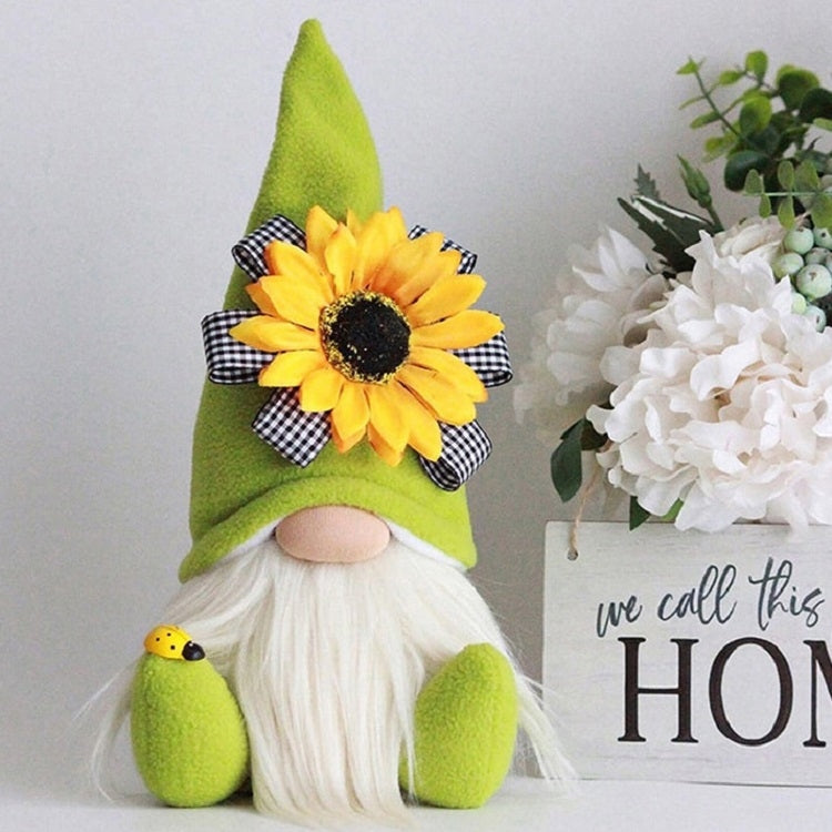 Sunflower Faceless Doll Ornaments Green