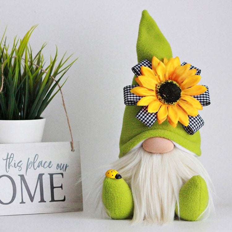 Sunflower Faceless Doll Ornaments Green