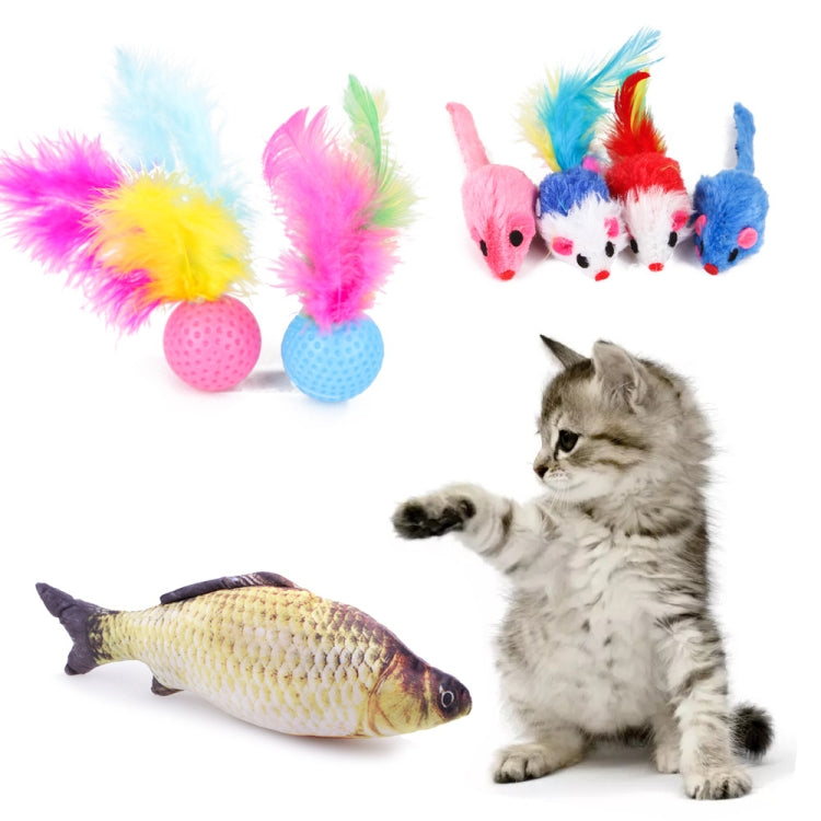 28 in 1 Pet Cat Toy Feather Mouse Funny Cat Channel Sisal Ball Molar Toys