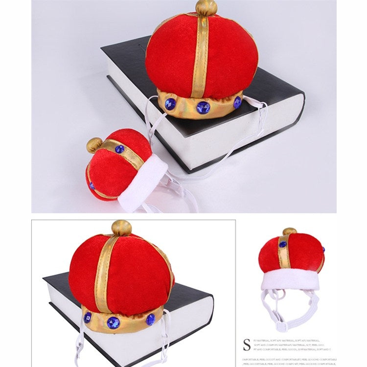 2 PCS Pet Crown Hat Creative Funny Dog Cat Headdress, Size: S