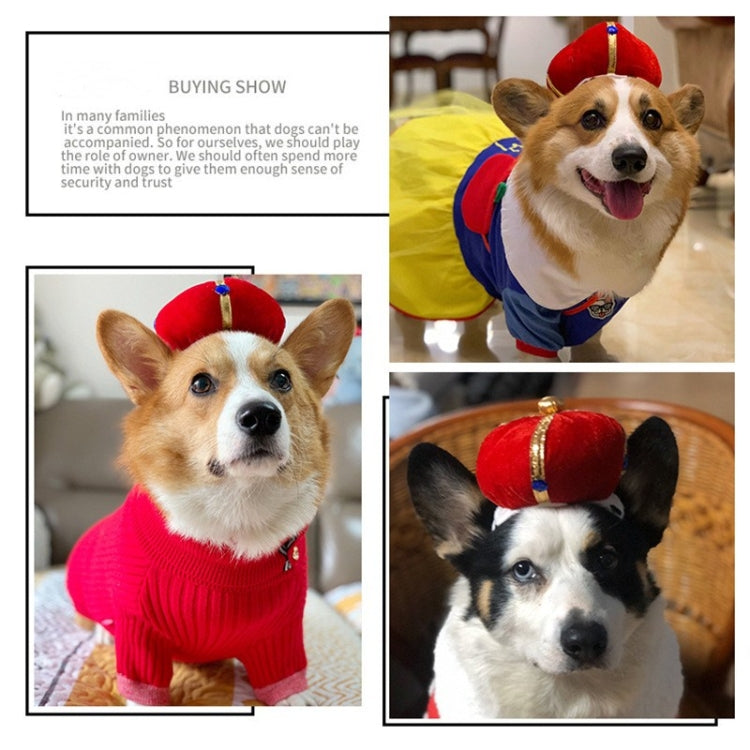 2 PCS Pet Crown Hat Creative Funny Dog Cat Headdress, Size: S