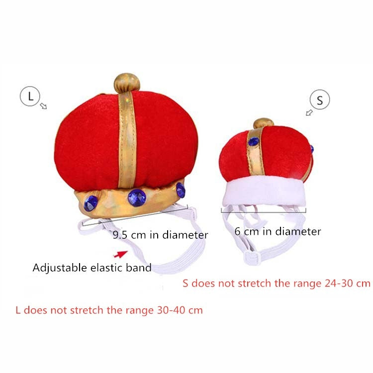 2 PCS Pet Crown Hat Creative Funny Dog Cat Headdress, Size: L