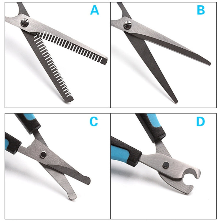 5 PCS / Set B24121 Pet Comb Nail Clipper Set Pet Trimming Grooming Supplies