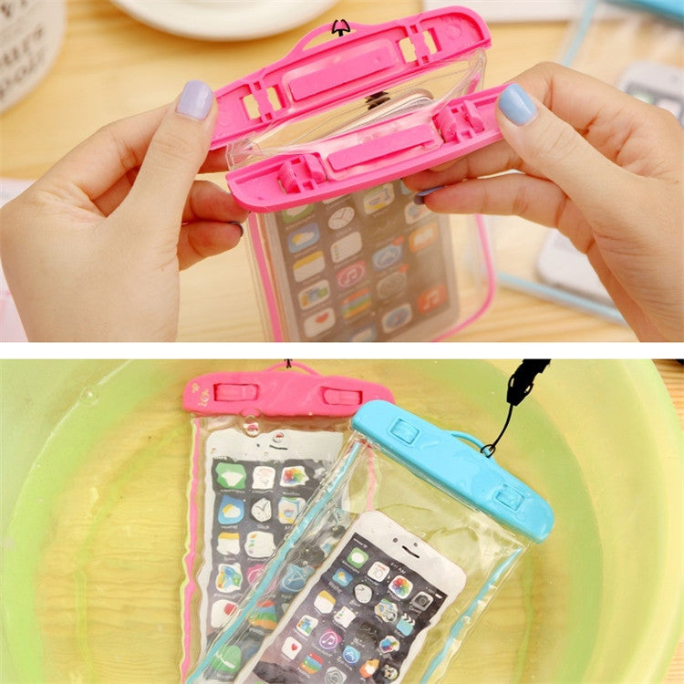 5 PCS TPU Fluorescent Luminous Touch Screen Waterproof Mobile Phone Bag Suitable For Mobile Phones Under 6 Inches