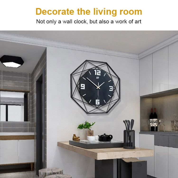 Living Room Creative Wall Clock Home Metal Decorative Quartz Clock, Size:35X35CM