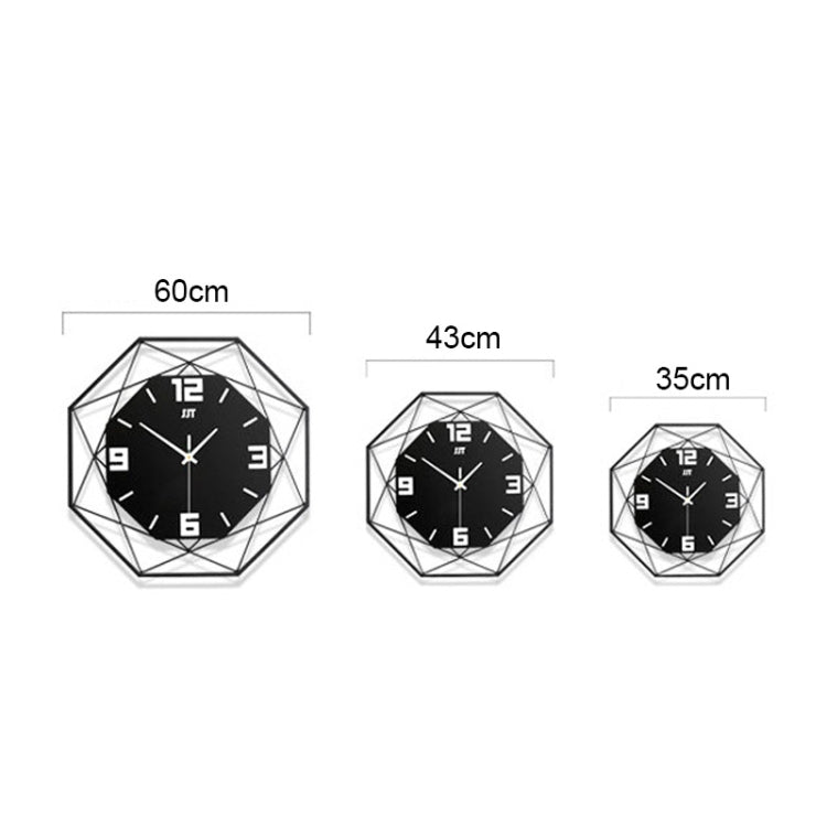 Living Room Creative Wall Clock Home Metal Decorative Quartz Clock, Size:35X35CM