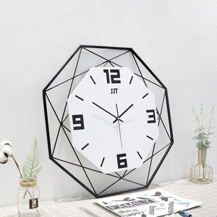 Living Room Creative Wall Clock Home Metal Decorative Quartz Clock, Size:35X35CM