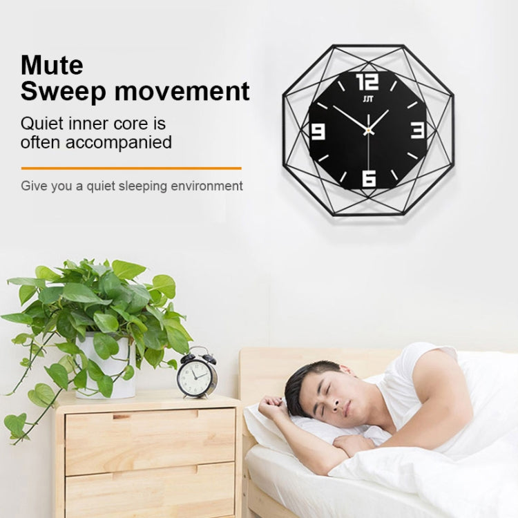 Living Room Creative Wall Clock Home Metal Decorative Quartz Clock, Size:35X35CM