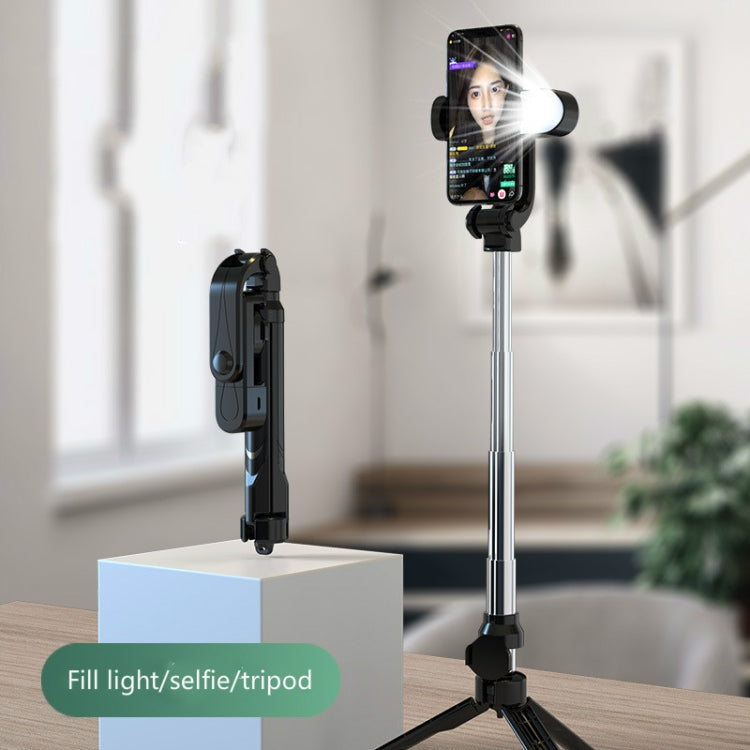 XT05 3-in-1 Multi-function Bluetooth Selfie Stick + Fill Light + Live Broadcast Bracket(Black)