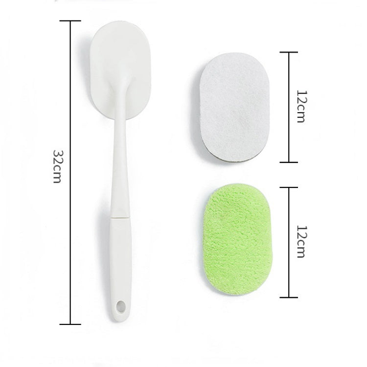 2 Sets Kitchen Dishwashing Tool Brush Pot Long Handle Scouring Pad Sponge Strong Cleaning Brush Set