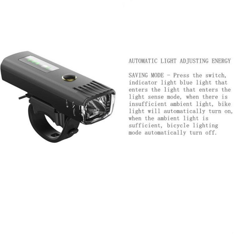 2 PCS EOS220  Bike Light Sensor Headlight USB Charging Smart Vibration Mountain Bike Light