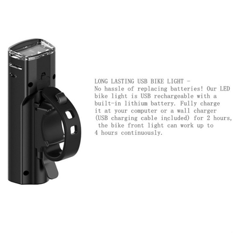 2 PCS EOS220  Bike Light Sensor Headlight USB Charging Smart Vibration Mountain Bike Light
