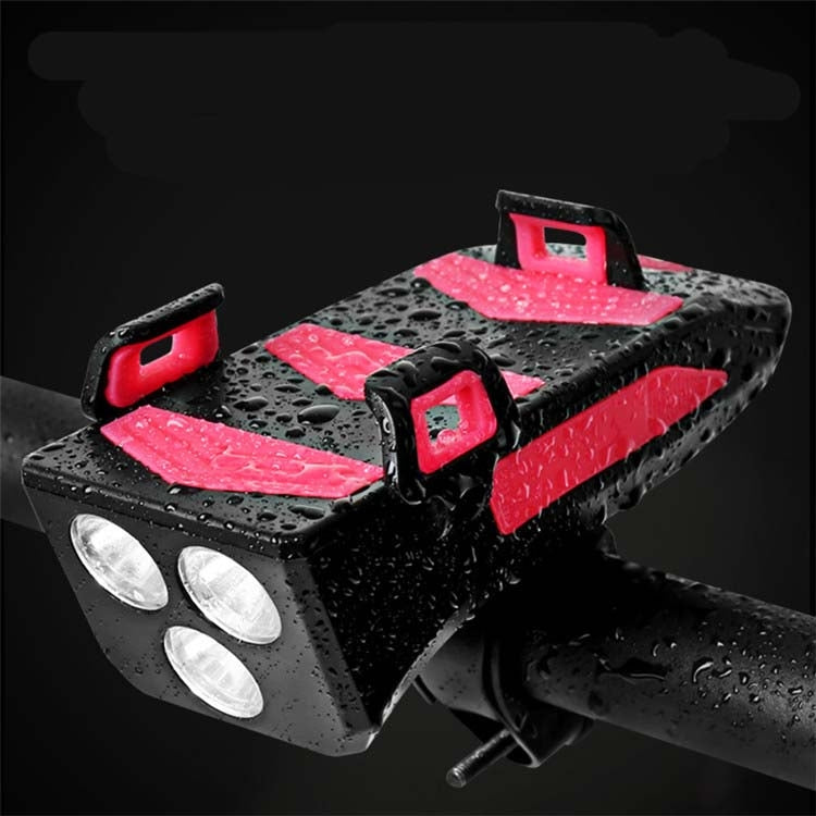 Bicycle Light + Mobile Phone Bracket + Speaker Multifunctional Bicycle Headlight, Battery Capacity:2000 mAh
