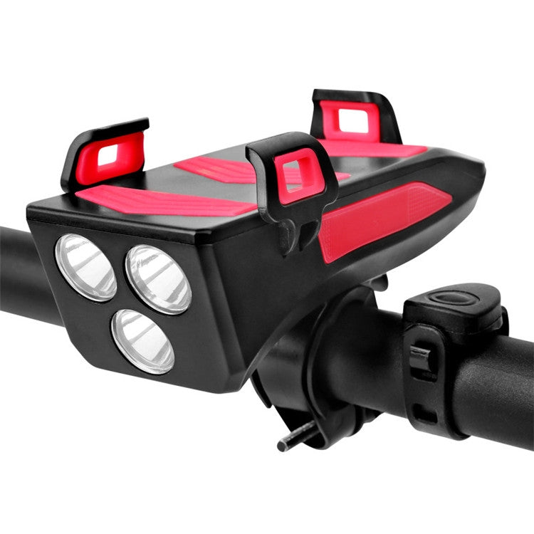 Bicycle Light + Mobile Phone Bracket + Speaker Multifunctional Bicycle Headlight, Battery Capacity:2000 mAh