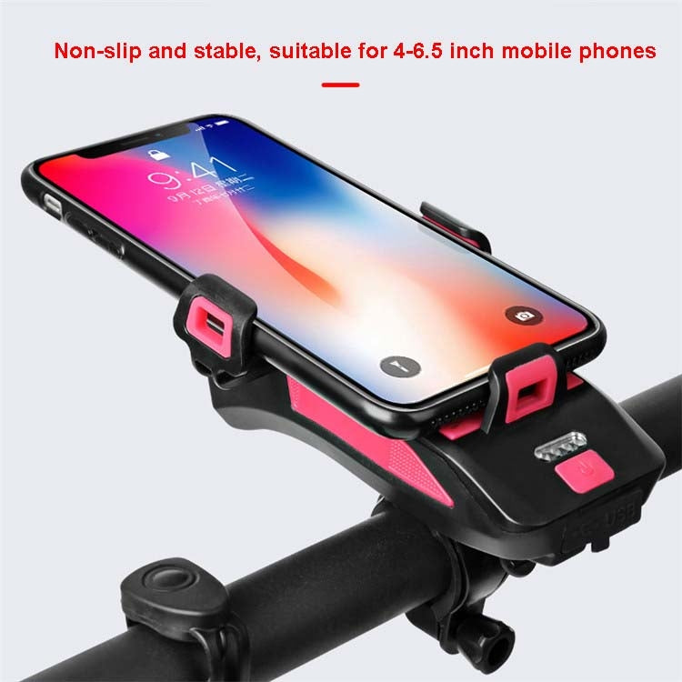 Bicycle Light + Mobile Phone Bracket + Speaker Multifunctional Bicycle Headlight, Battery Capacity:2000 mAh