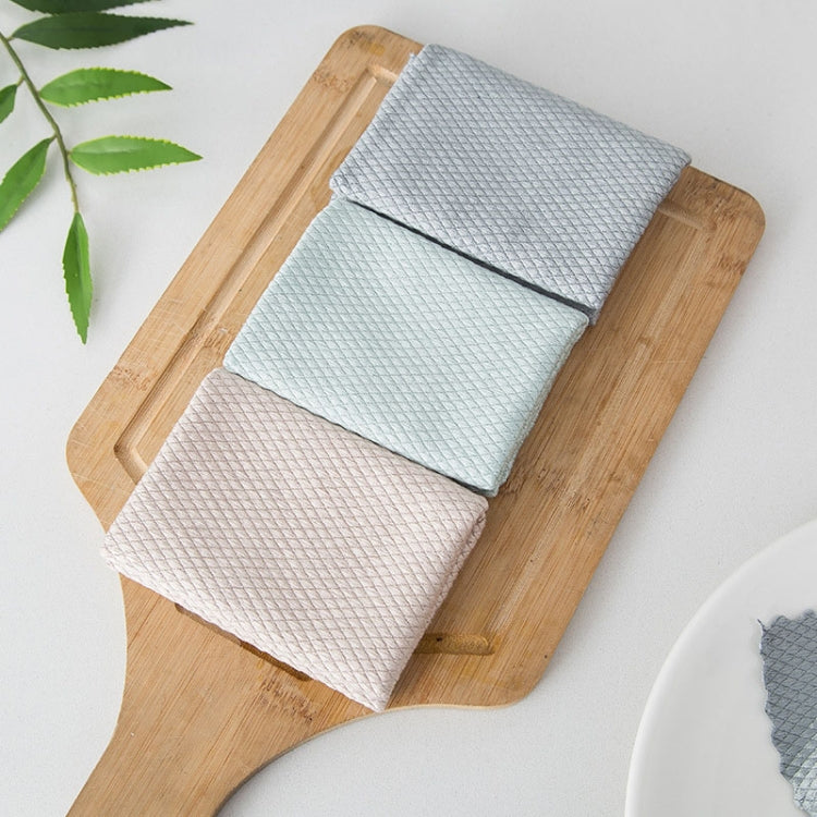9 PCS Fish Scale Lattice Kitchen Cleaning Without Watermark Rags Housework Water Absorption Lint-free Cleaning Rag Random Color Delivery
