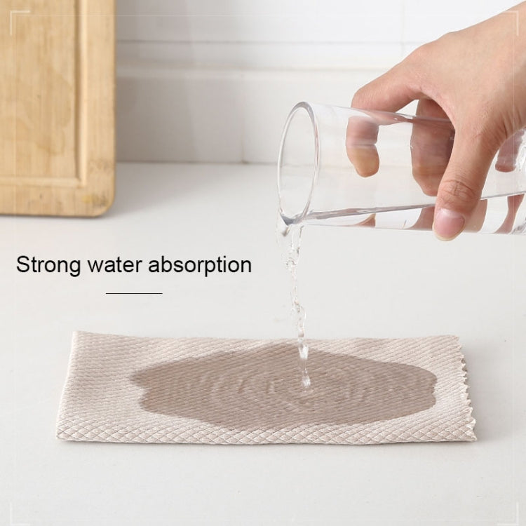 9 PCS Fish Scale Lattice Kitchen Cleaning Without Watermark Rags Housework Water Absorption Lint-free Cleaning Rag Random Color Delivery