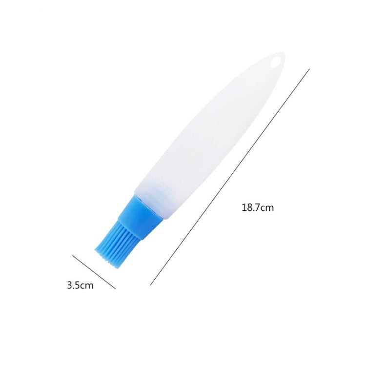 6 PCS Thickened High Temperature Resistant Oil Control Silicone Brush With Oil Pot Baking Barbecue Brush Utensils Random Color Delivery