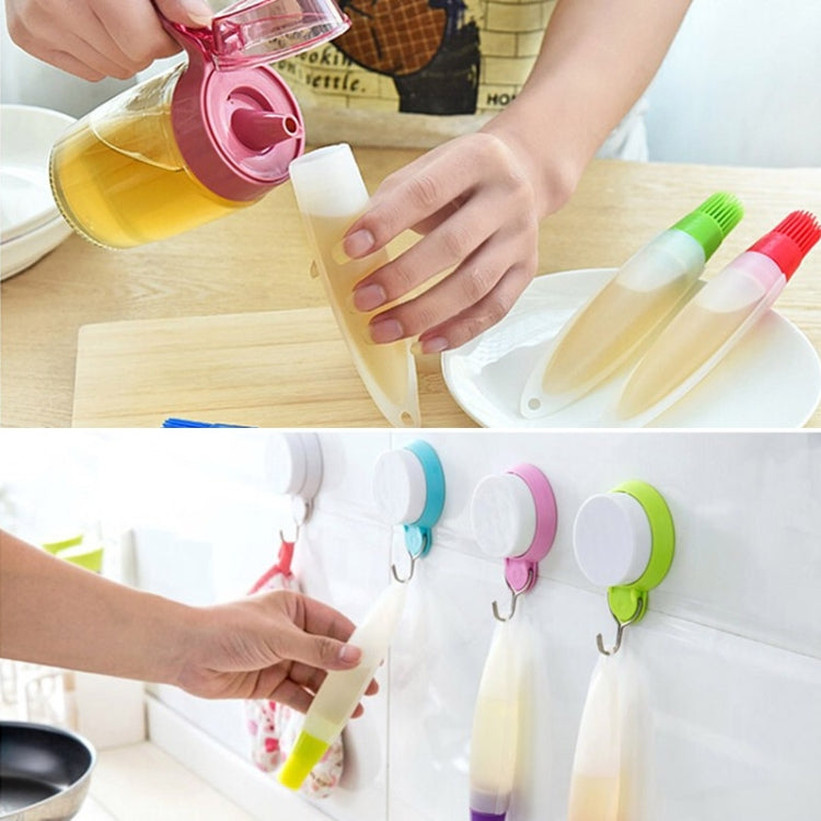 6 PCS Thickened High Temperature Resistant Oil Control Silicone Brush With Oil Pot Baking Barbecue Brush Utensils Random Color Delivery