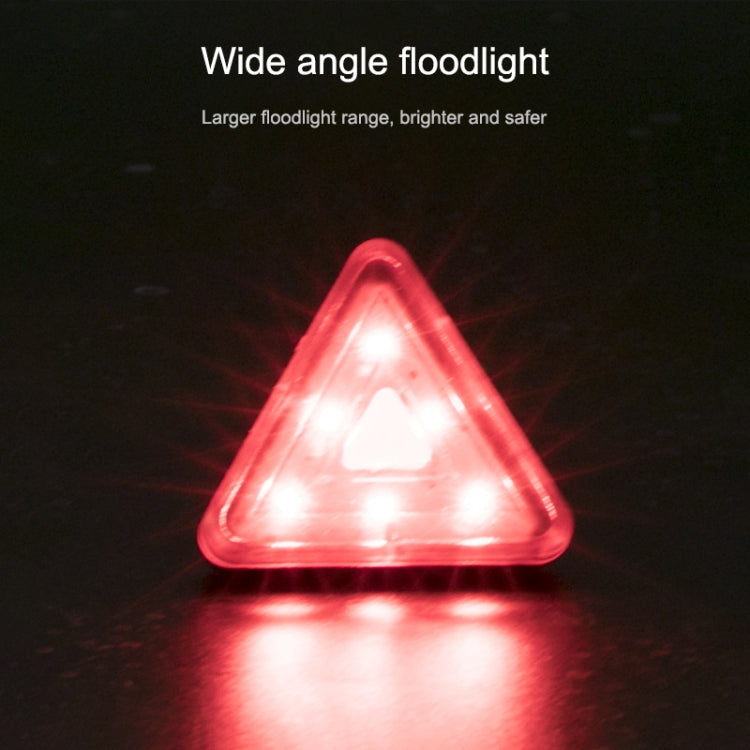2 PCS Bicycle Triangle Tail Light Mountain Bike Light USB Charging Light