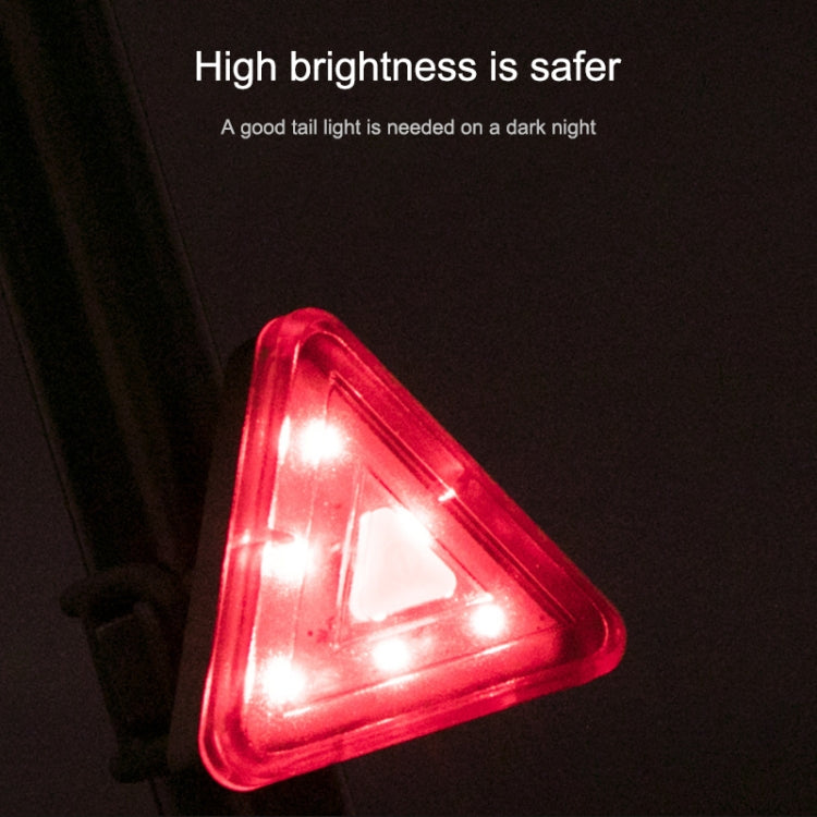 2 PCS Bicycle Triangle Tail Light Mountain Bike Light USB Charging Light
