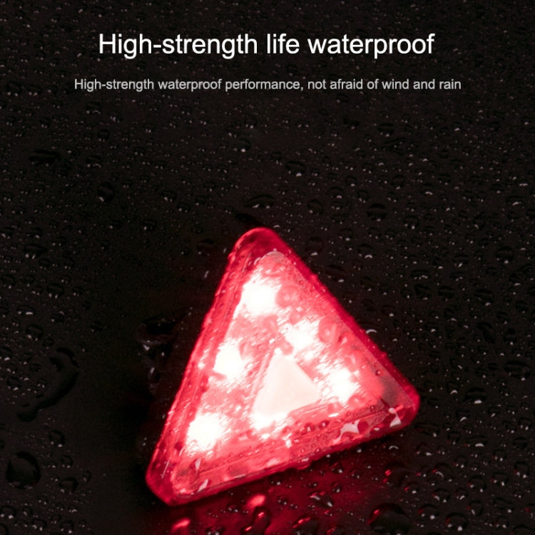 2 PCS Bicycle Triangle Tail Light Mountain Bike Light USB Charging Light