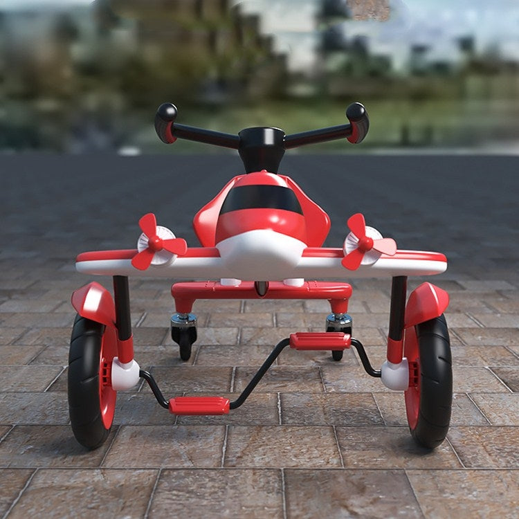 Childrens Pedal Drifting Car Small Plane Tricycle Kids Four-wheeled Bicycle(Red)