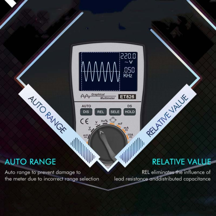 ET826 Oscilloscope + Multimeter Combo Color Screen Multimeter