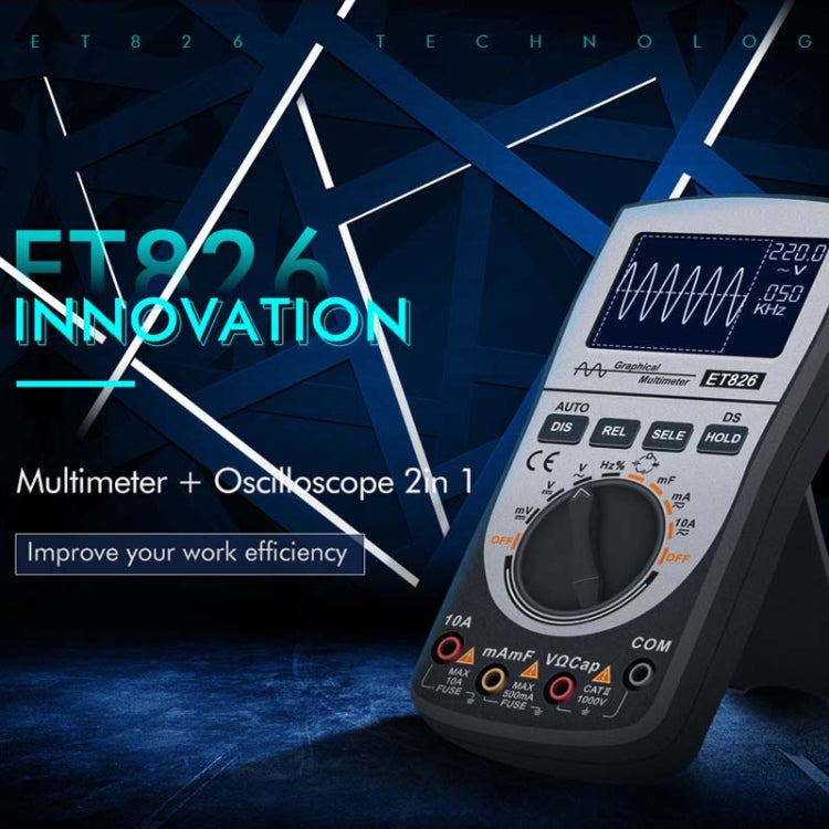 ET826 Oscilloscope + Multimeter Combo Color Screen Multimeter