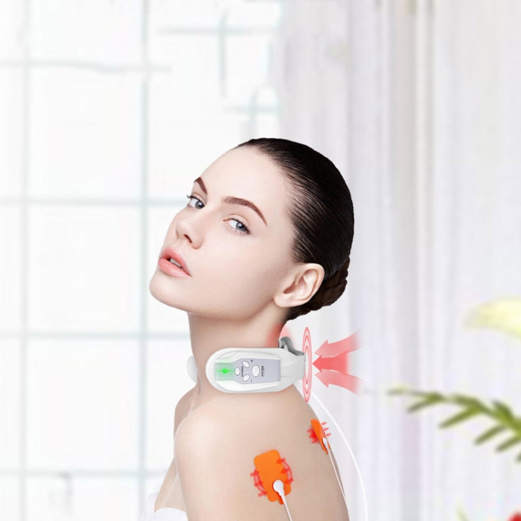Multifunctional Cervical Spine Massage Instrument Office Home Portable Cervical Spine Physiotherapy, Specification: Remote Control, Style:Withou tPulse